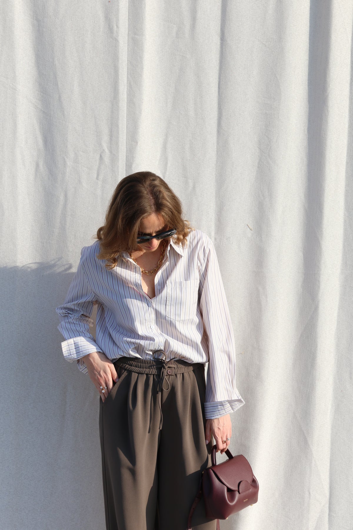 Fleur gestreept hemdje beige