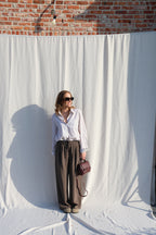 Amara pantalon kaki/bruin
