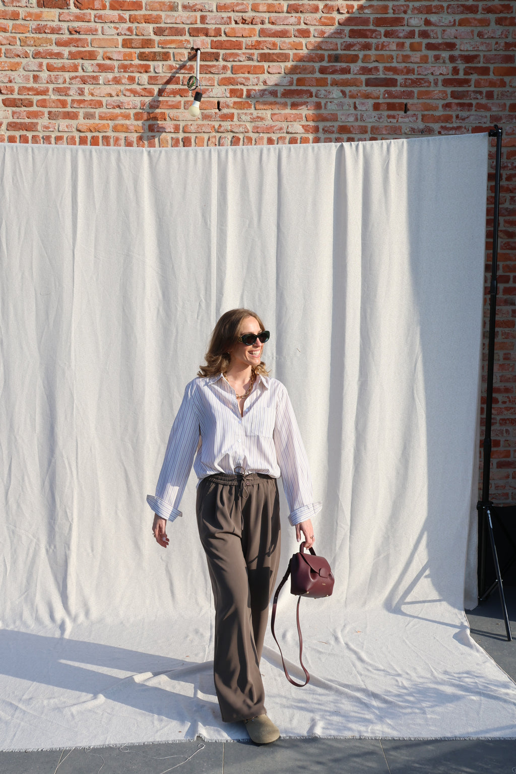 Fleur gestreept hemdje beige