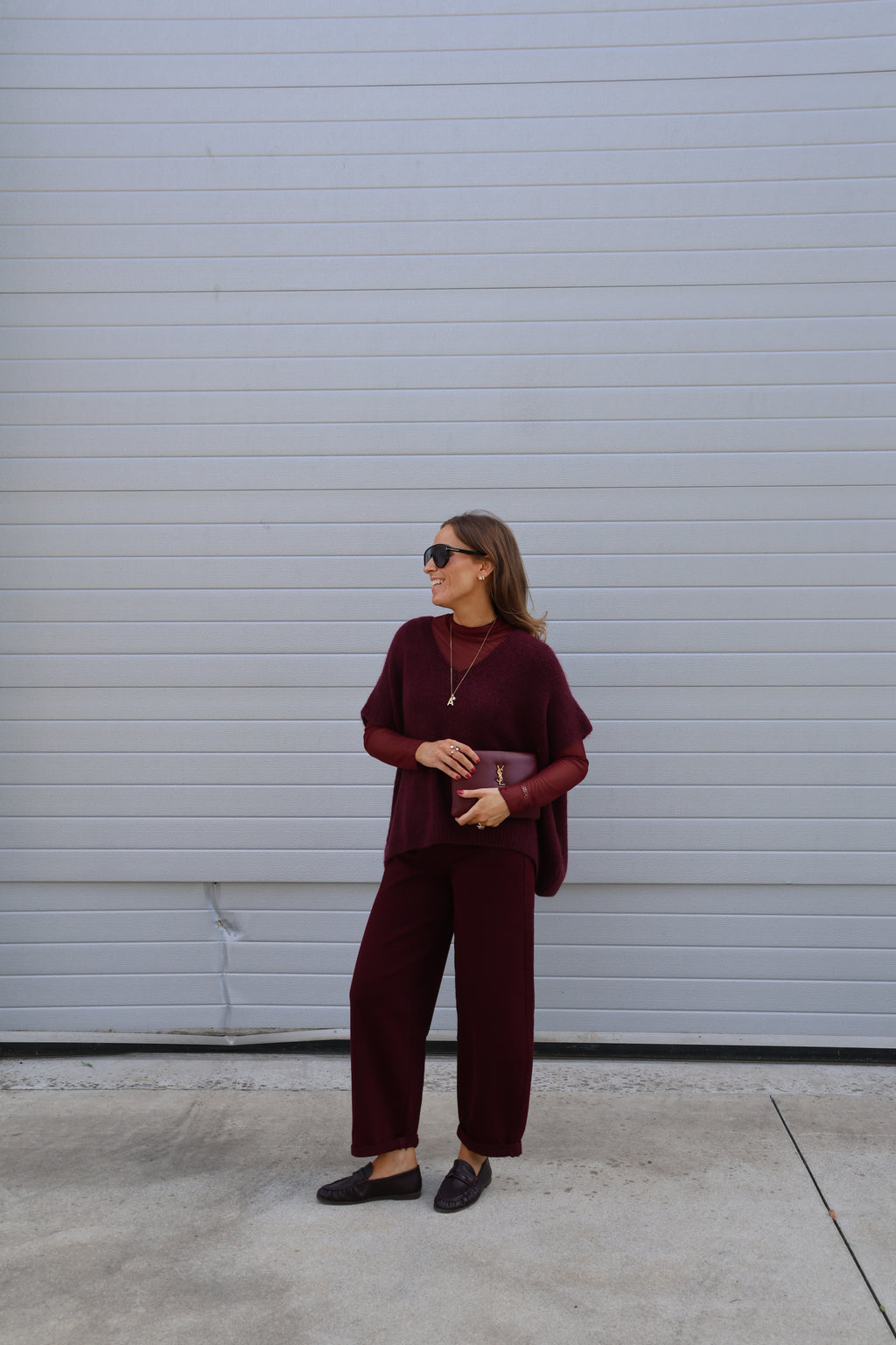 Ophélie balloon jeans bordeaux