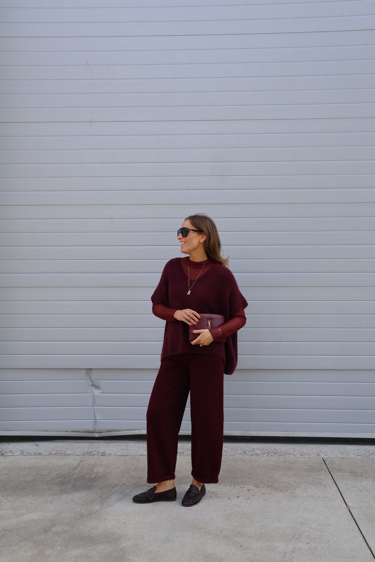 Ophélie balloon jeans bordeaux