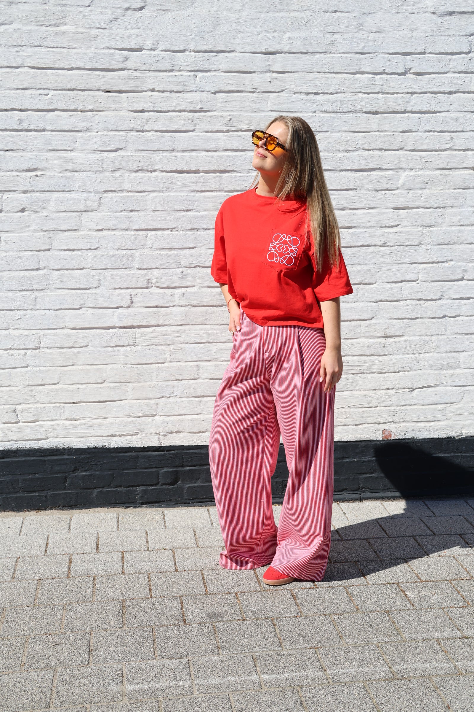 Nienke detail T-shirt rood