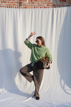 Amara pantalon kaki/bruin