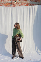 Amara pantalon kaki/bruin