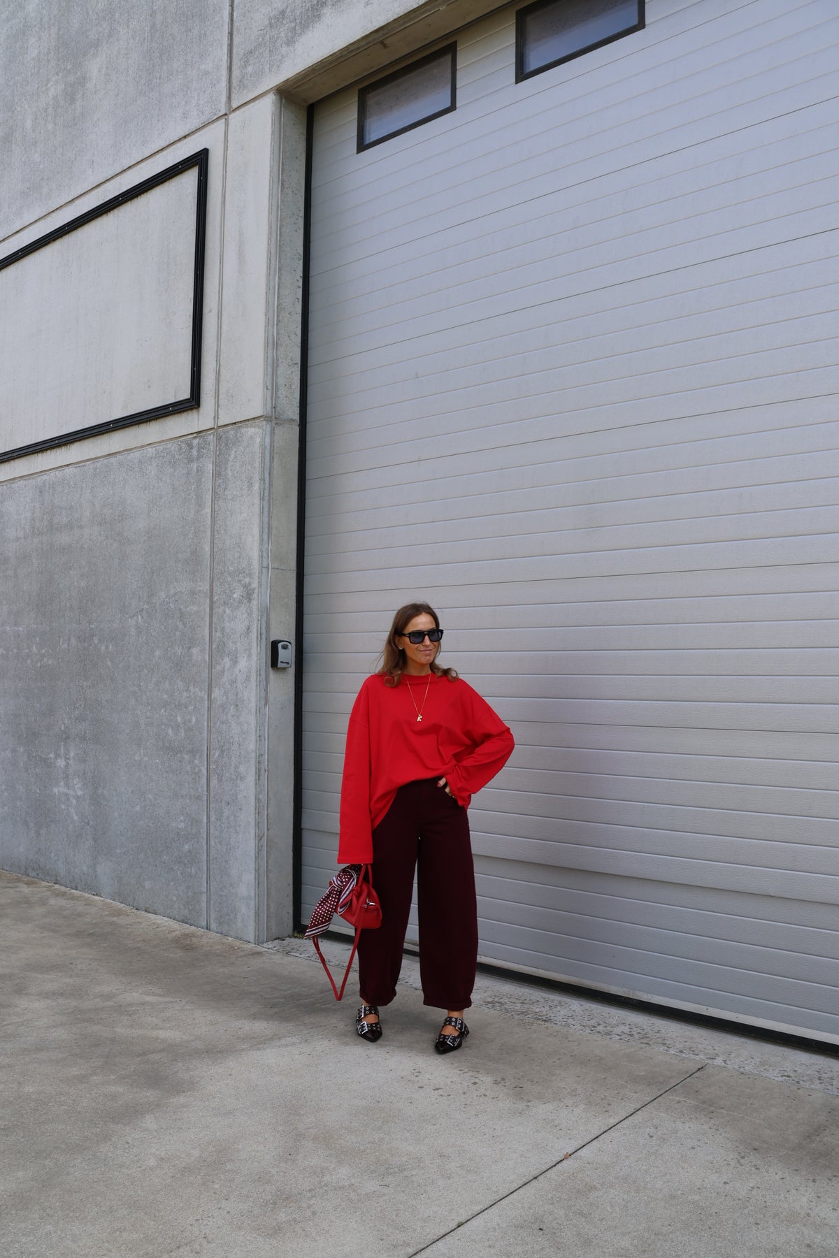 Ophélie balloon jeans bordeaux