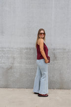 Lauren one shoulder blouse bordeaux