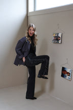 Liselle fringes denim grey