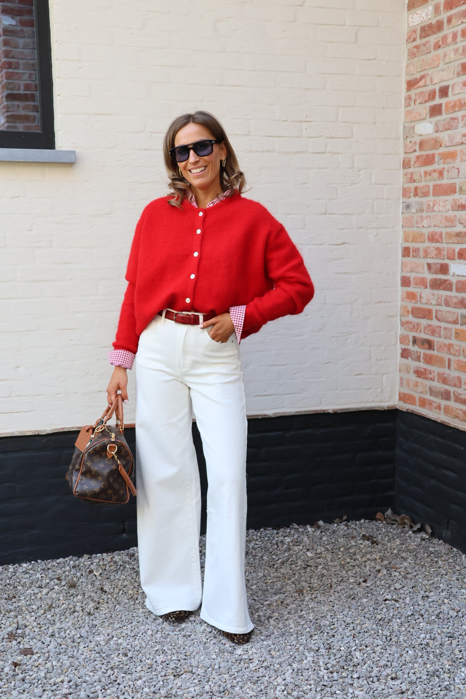 Mona wide leg jeans wit