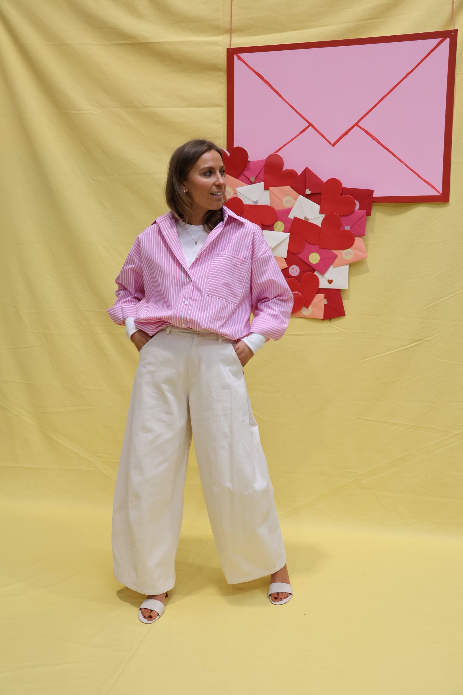 Liesel striped shirt roze