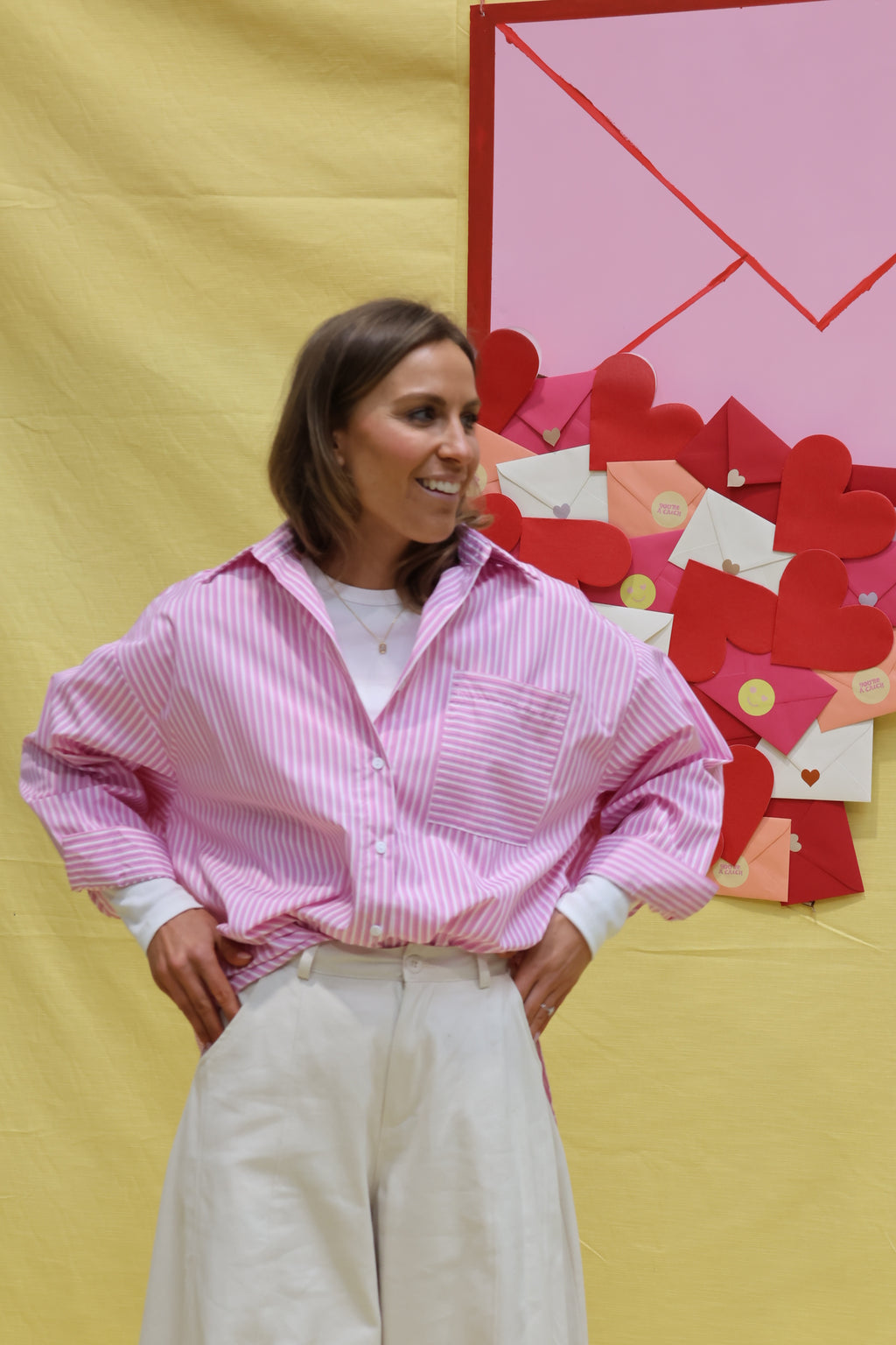 Liesel striped shirt roze