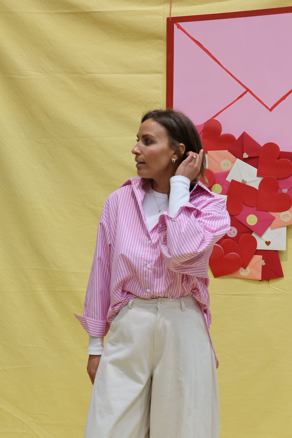 Liesel striped shirt roze