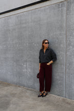 Ophélie balloon jeans bordeaux