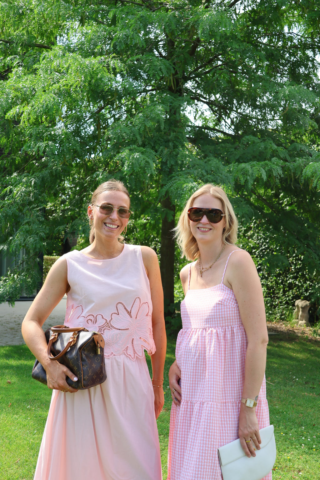 Camilla top met kant roze