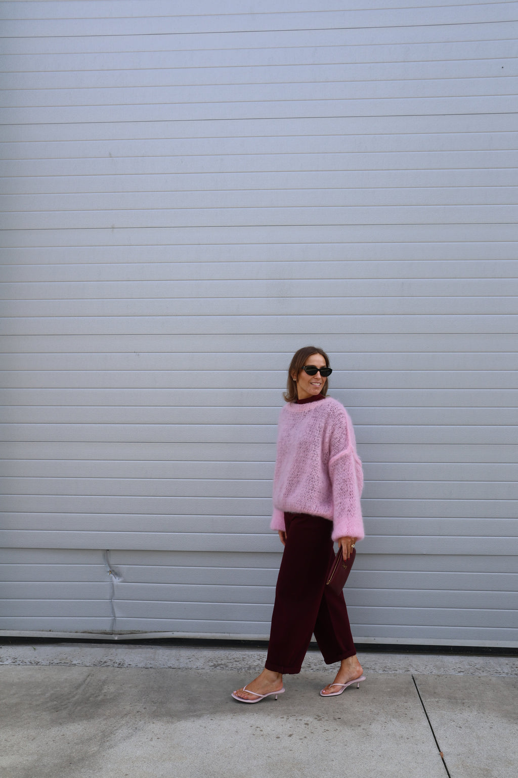 Ophélie balloon jeans bordeaux