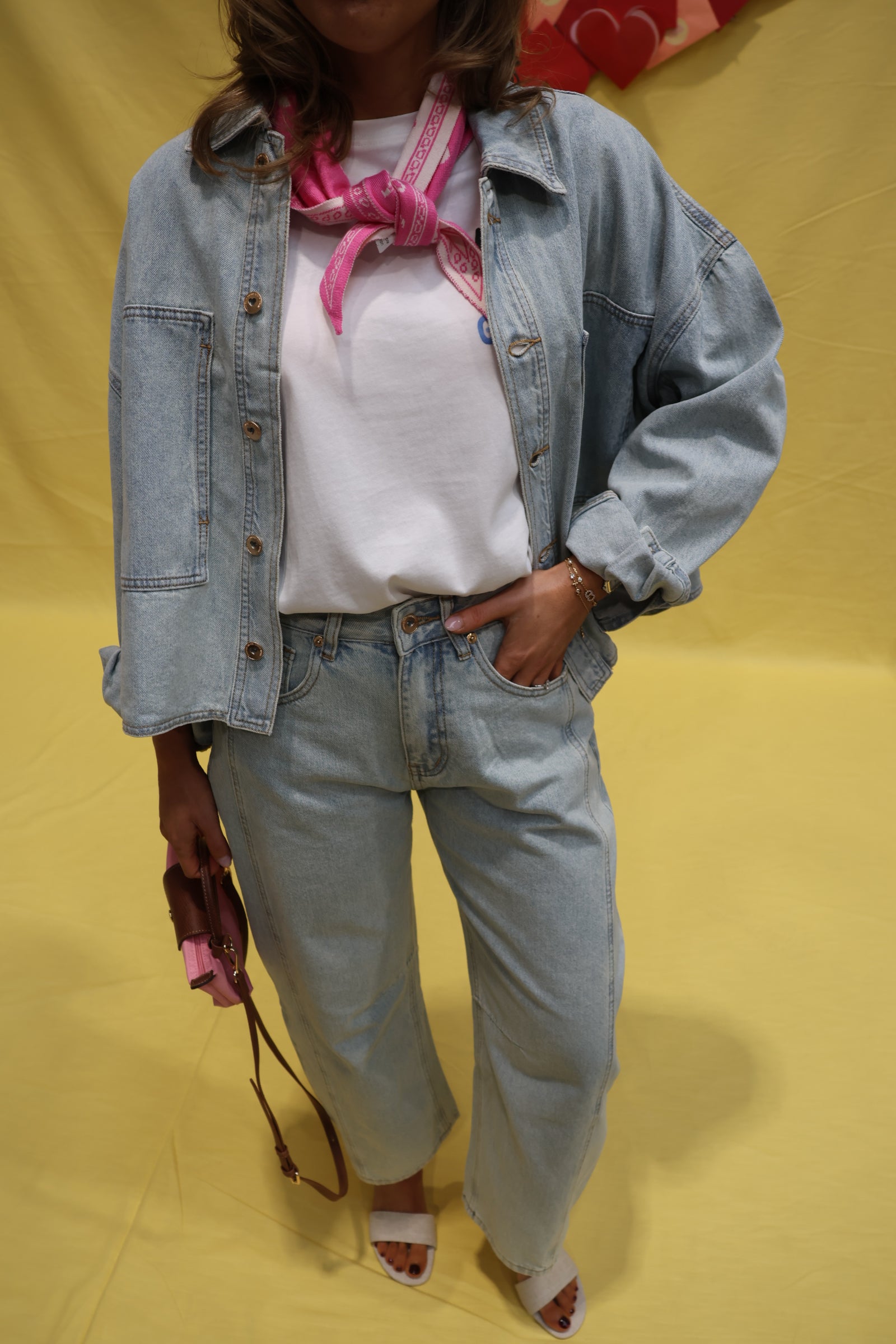 Lily print scarf pink