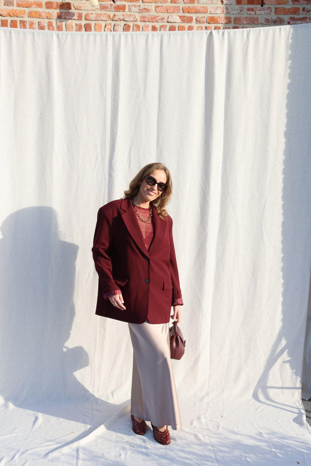 Eva mesh top bordeaux
