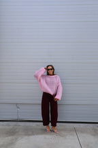 Ophélie balloon jeans bordeaux