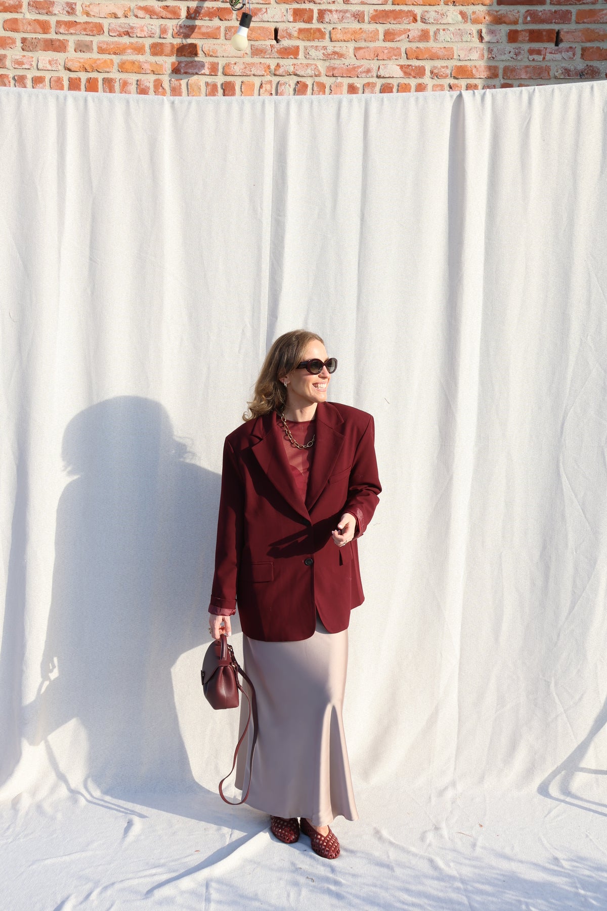Eva mesh top bordeaux