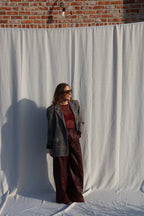 Lara geruite blazer grijs