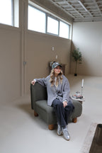 Liselle fringes denim grey