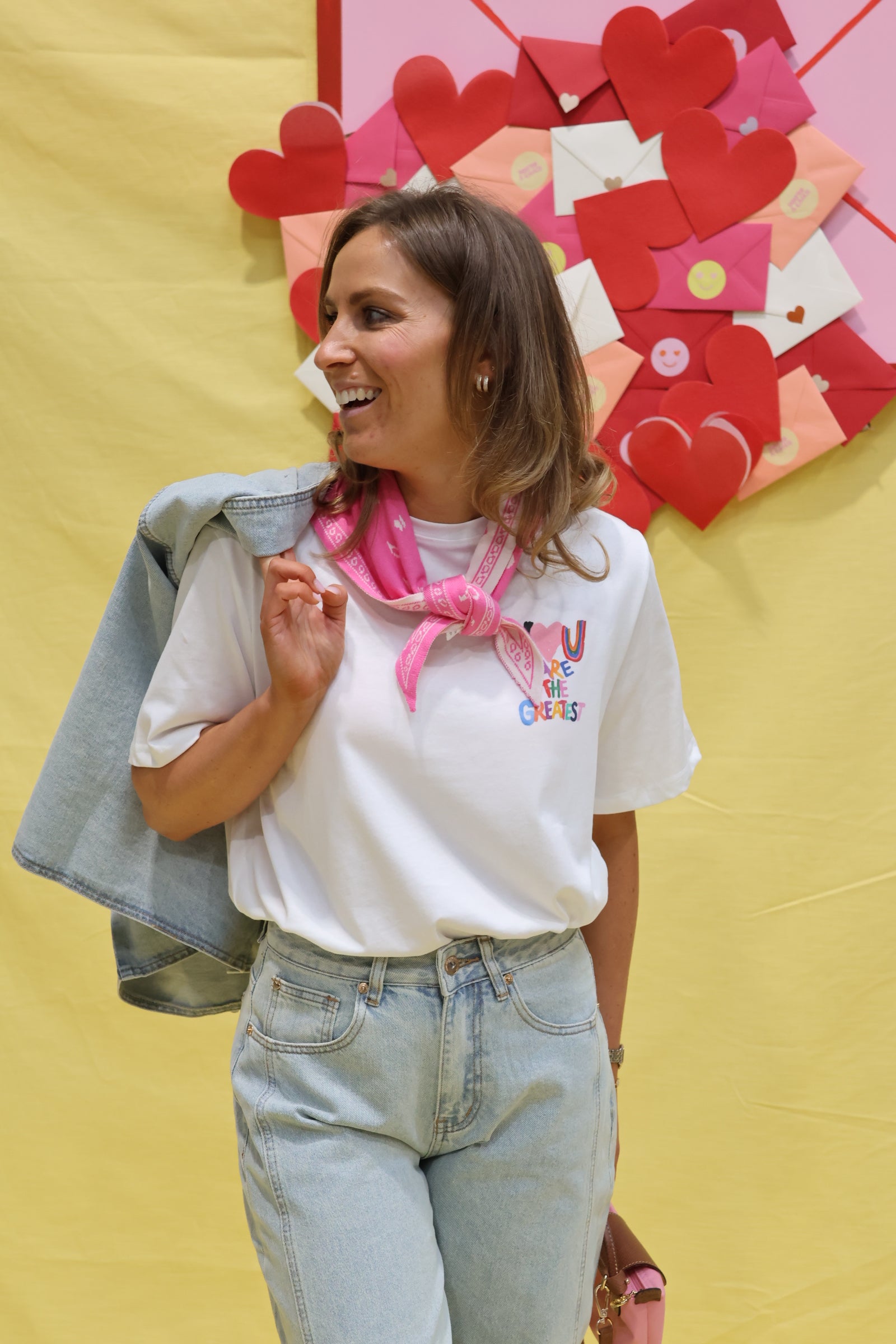 Lily print scarf pink