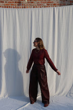 Eva mesh top bordeaux