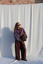Ranie geruit hemd bordeaux