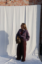 Ranie geruit hemd bordeaux