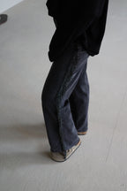 Liselle fringes denim grey