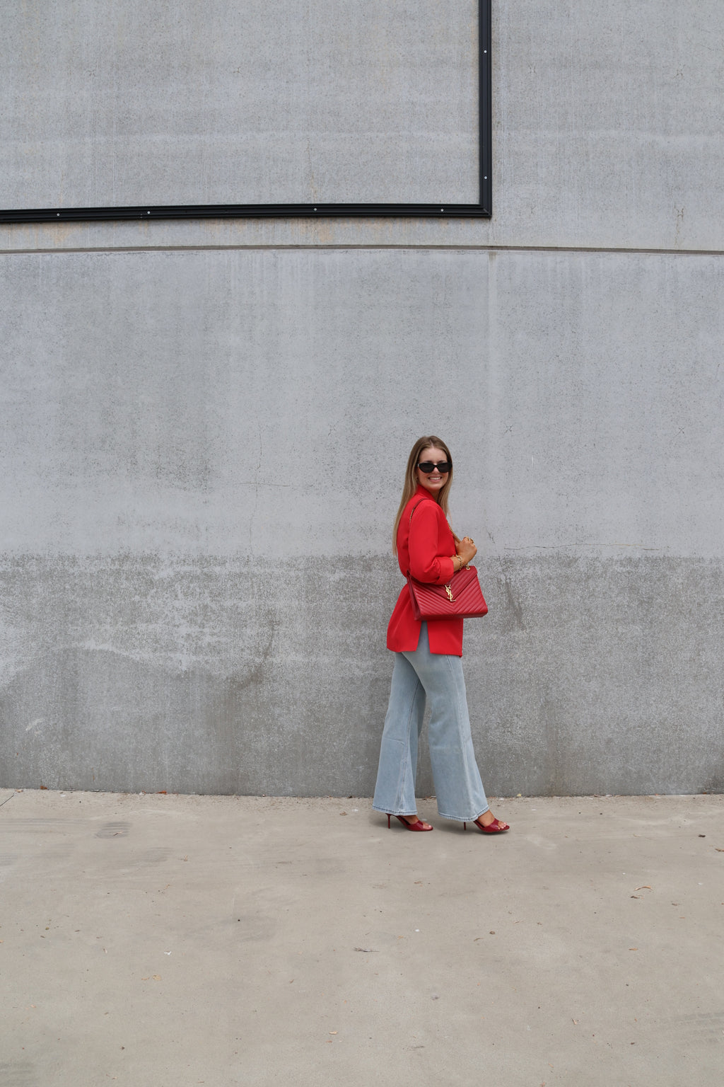 Bea oversized blazer rood