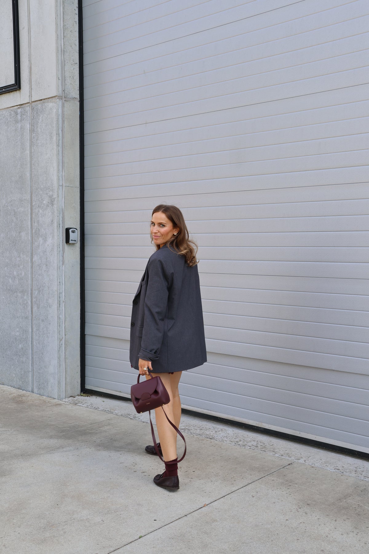 Lune blazer grijs