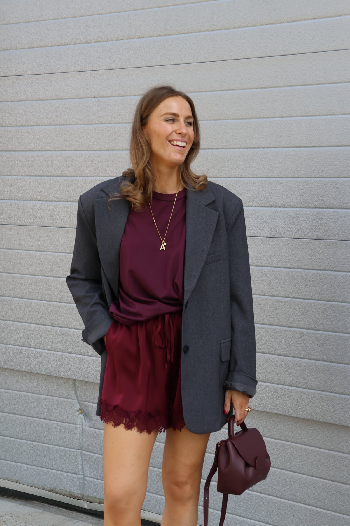 Lune blazer grijs