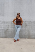 Fenna flared jeans light denim