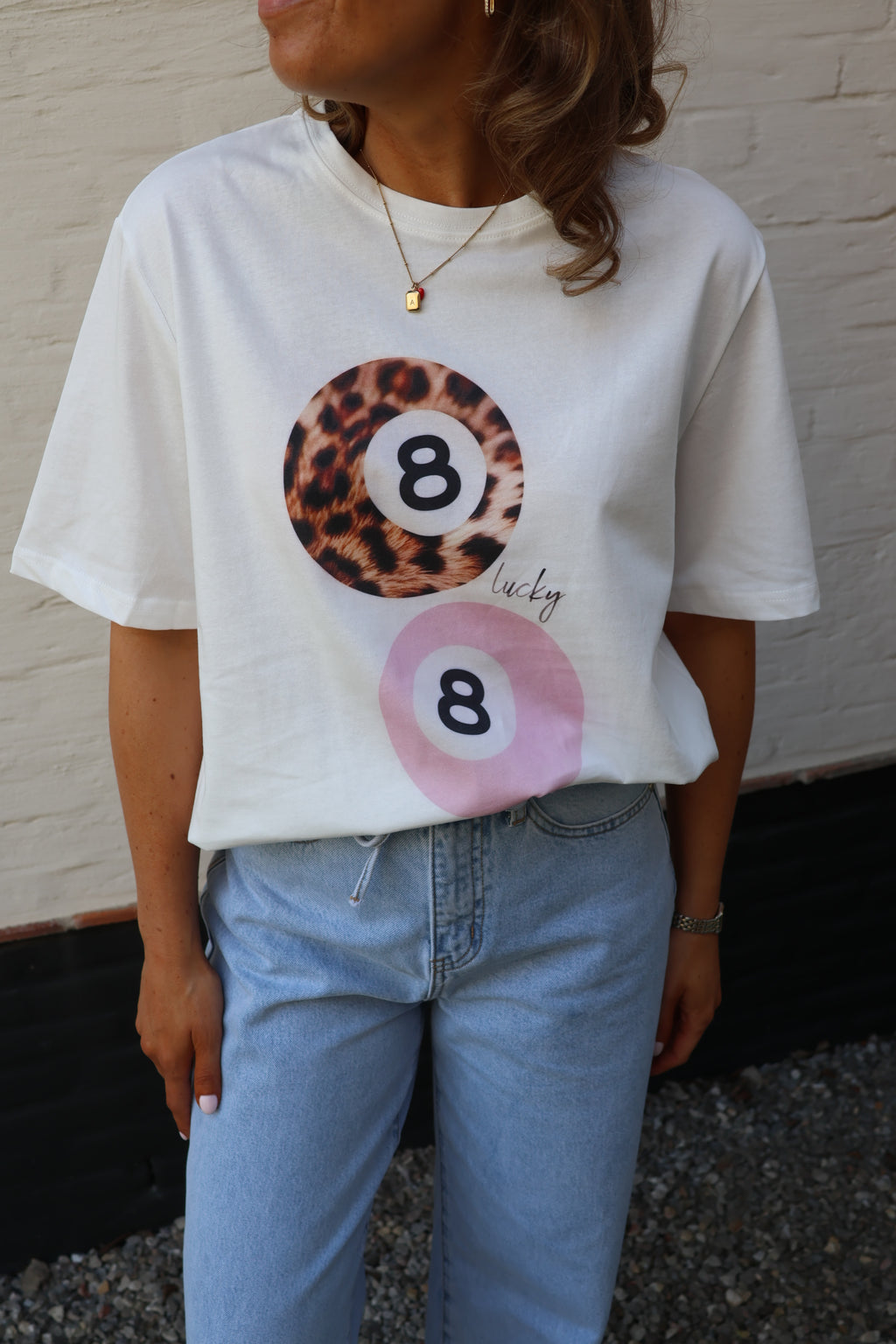 Lucky number T-shirt wit