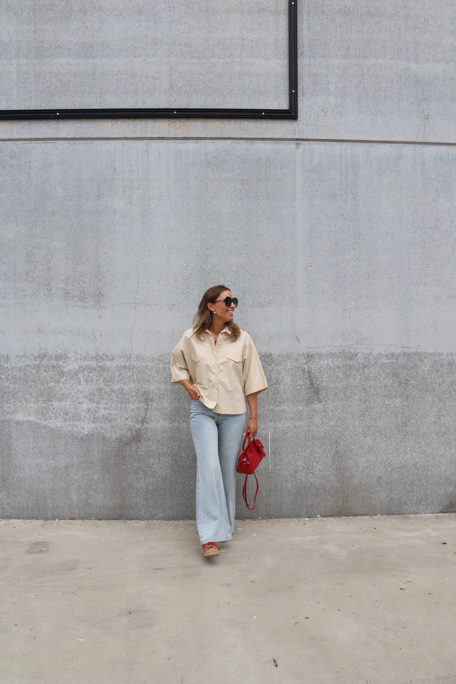 Fenna flared jeans light denim