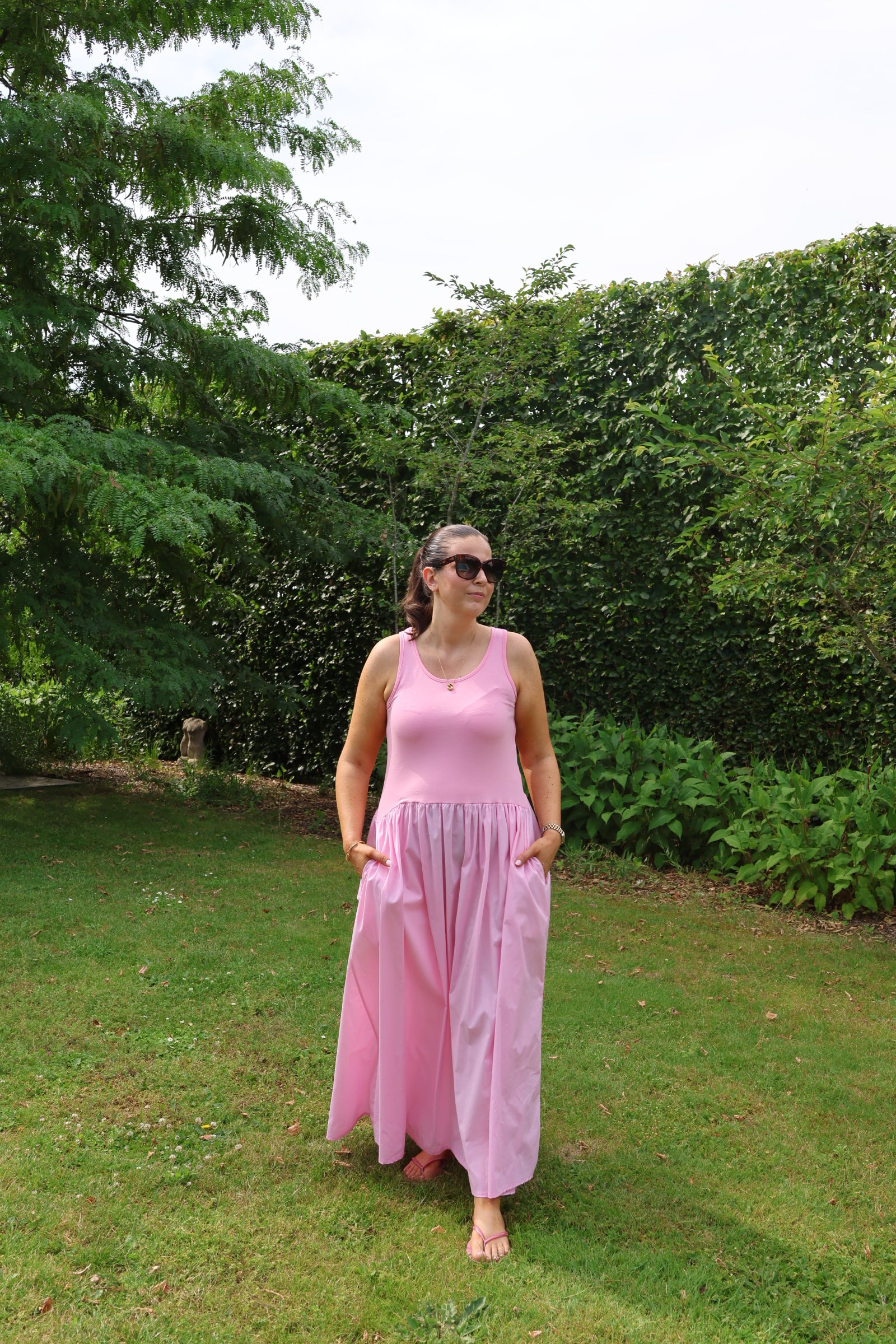 Louise maxi jurk roze