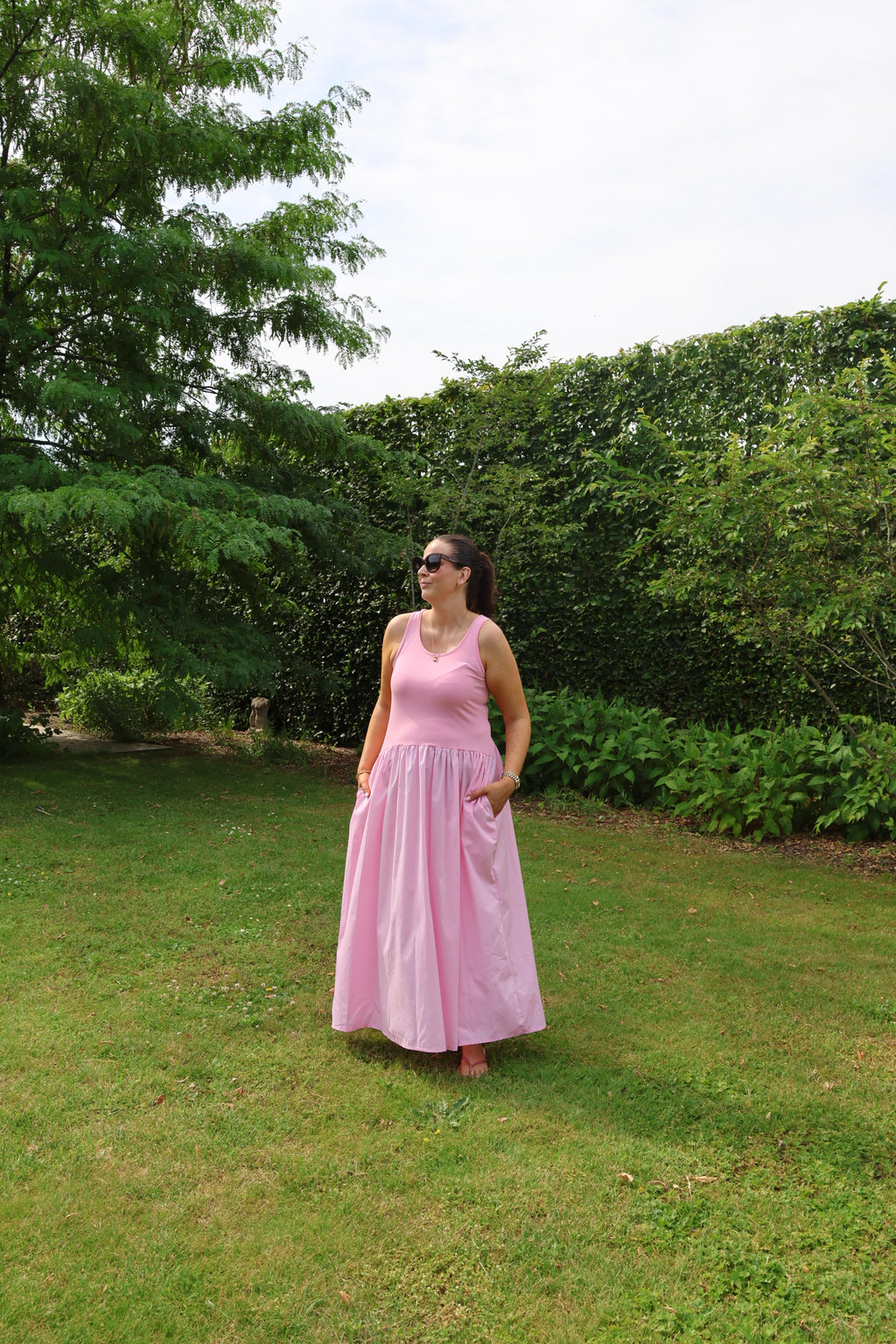 Louise maxi jurk roze