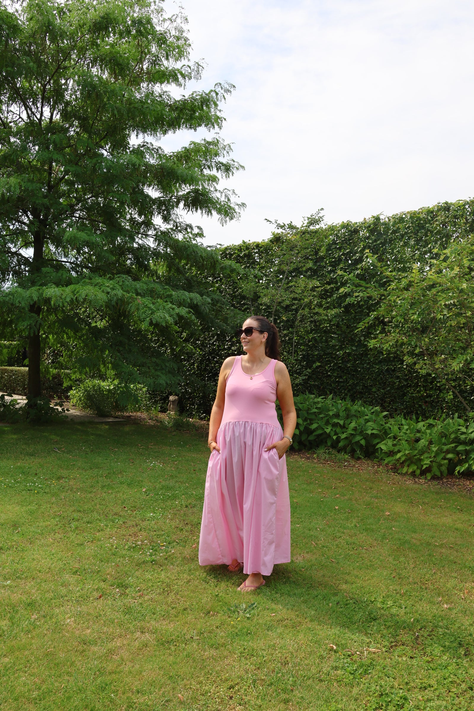 Louise maxi jurk roze