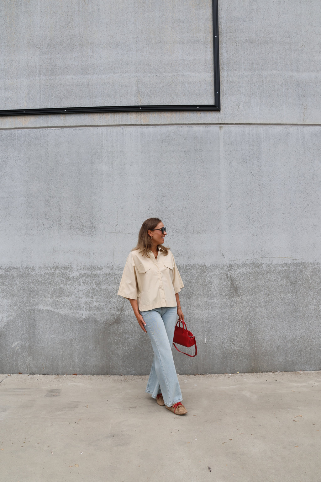 Lotte hemdje met korte mouwen beige