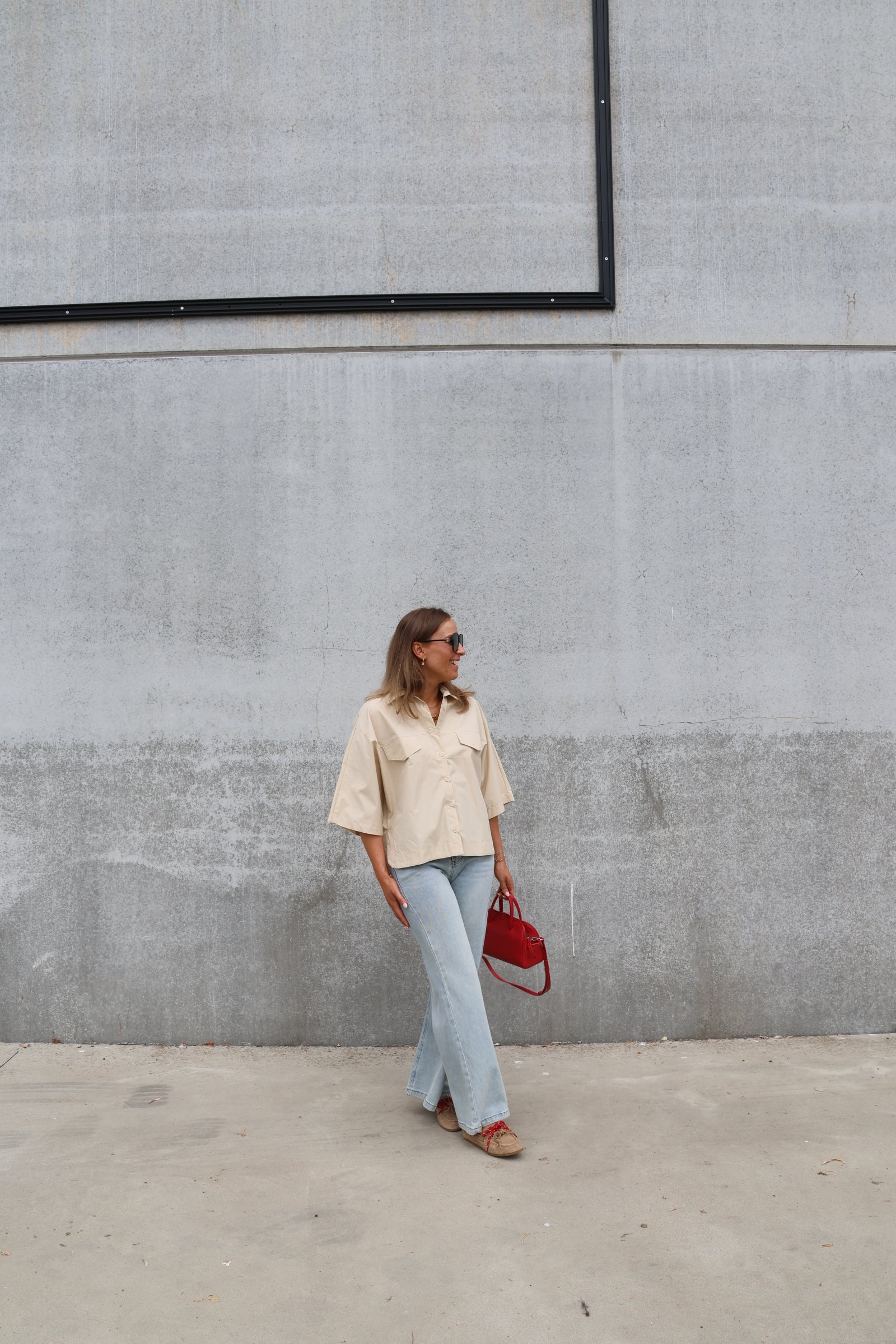 Lotte hemdje met korte mouwen beige