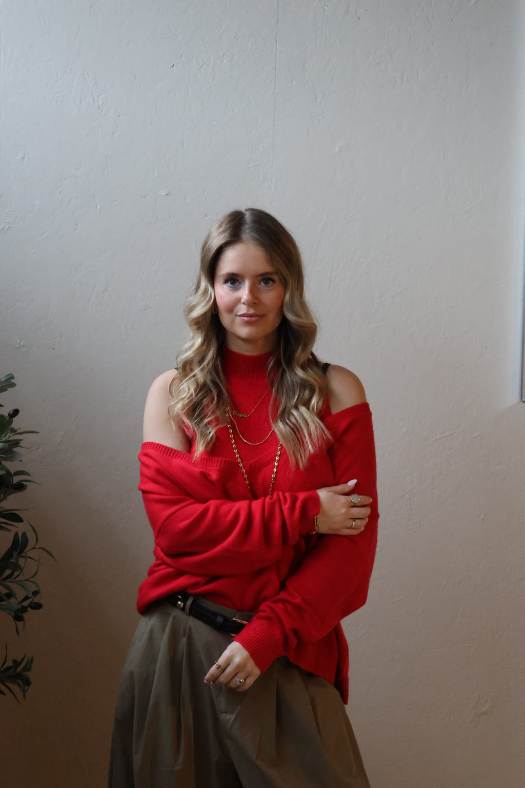 Celise twinset rood