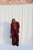 Eva mesh top bordeaux