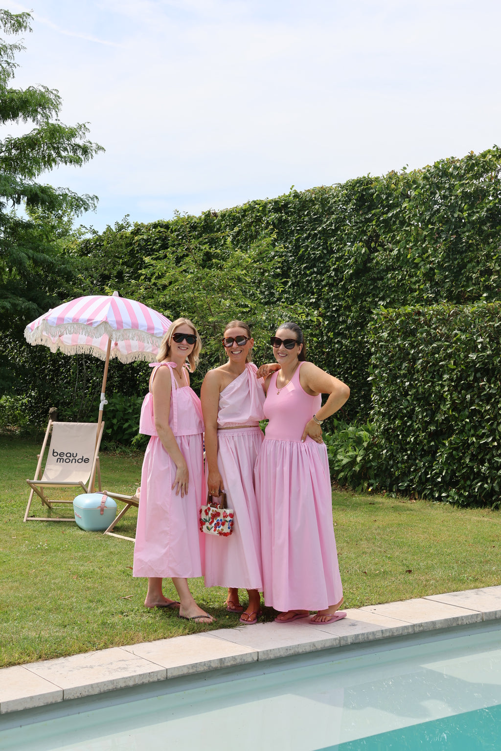 Heleen maxi jurk met strikdetail roze