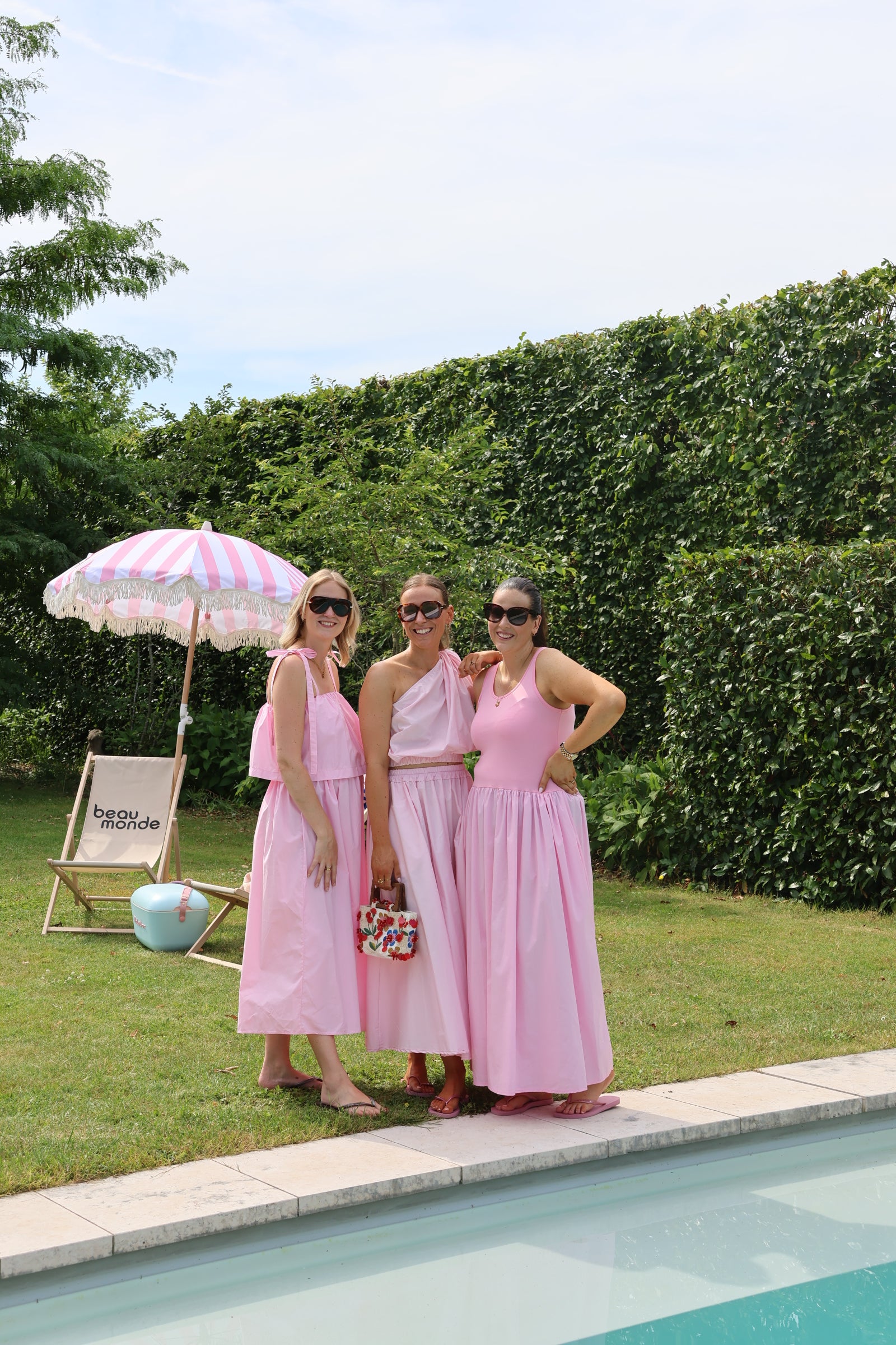 Heleen maxi jurk met strikdetail roze