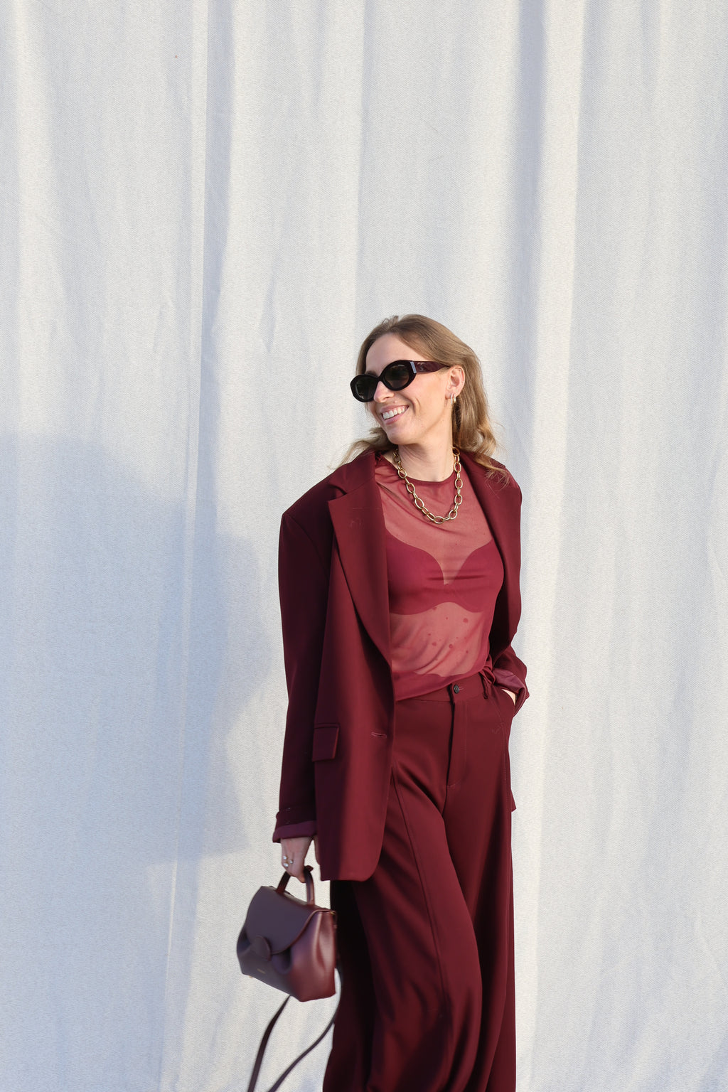 Lune blazer bordeaux