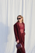 Eva mesh top bordeaux