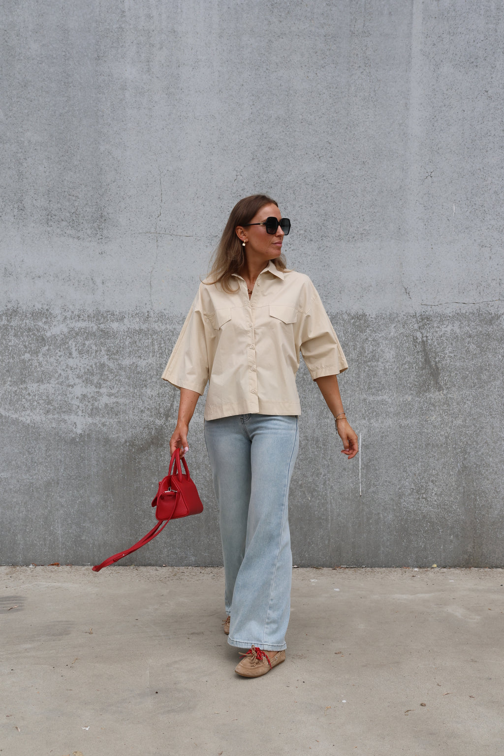 Fenna flared jeans light denim