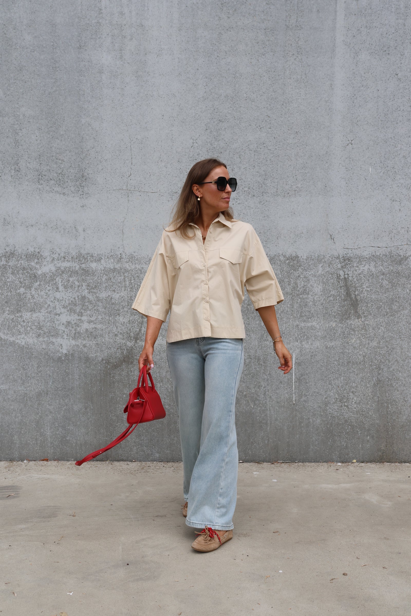 Fenna flared jeans light denim
