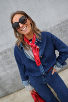 Vero dark denim jeanshemdje