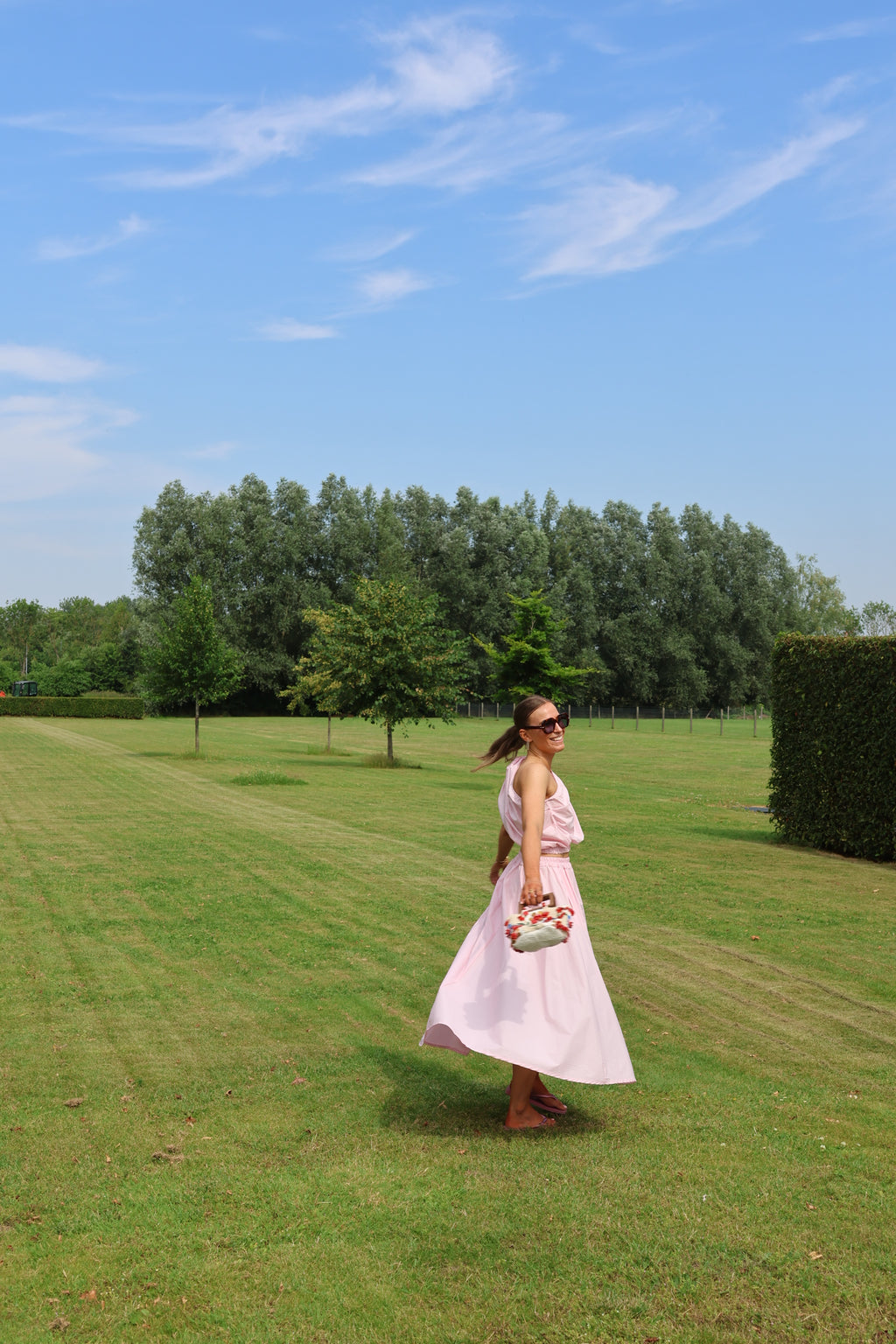 Rosie one shoulder top roze
